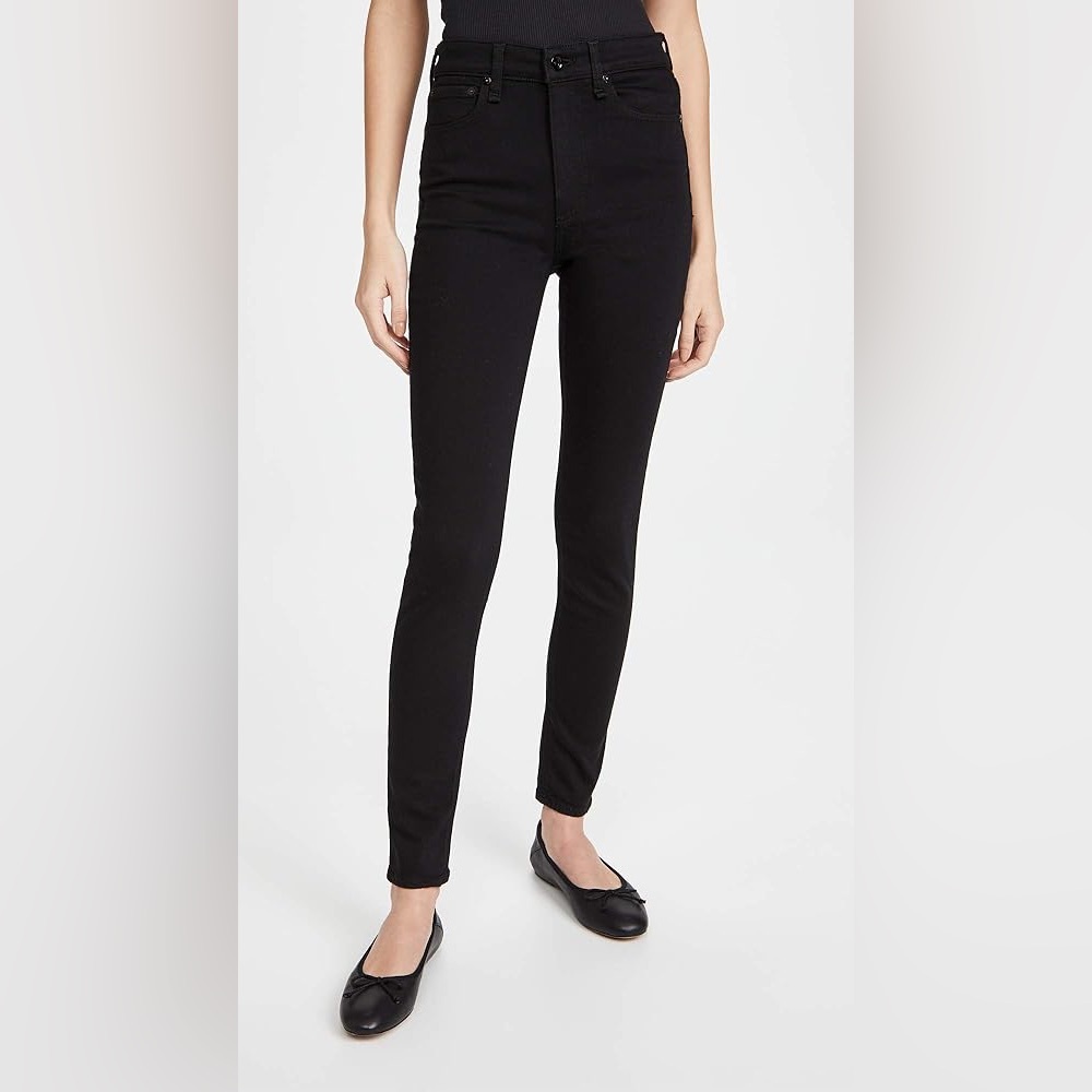 rag & bone Black High-Rise Skinny Jeans